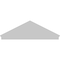 Ekena Millwork Peaked Cap Sunburst Architectural PVC Combination Pediment, 84"W x 27-7/8"H x 2-3/4"P (Pitch 6/12) PEDPC084X280PKC01 - alternate 2